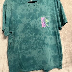 Billabong Green Tie-Dye Tee with Graphic